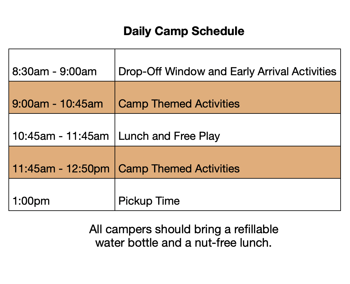 Daily Camp Schedule